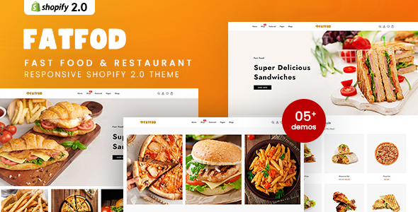 Fatfod – Fast Food & Restaurant Shopify 2.0 Theme – 0 Sold!