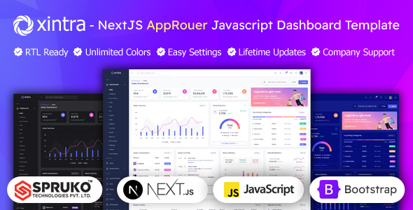 Xintra – AppRouter Javascript React Bootstrap Nextjs Admin Dashboard Template – 0 Sold!