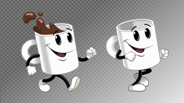 Coffee Mug Character Walk Cycle alt