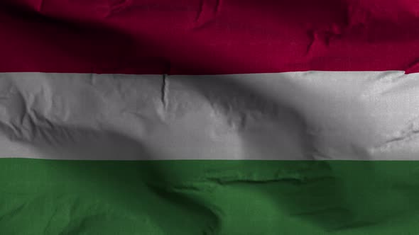 Hungary Flag Textured Waving Background 4K