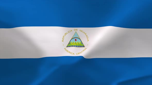 Nicaragua Waving Flag Animation 4K Moving Wallpaper Background