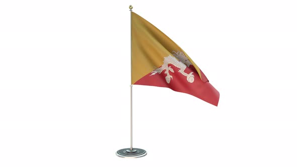 Bhutan Small Flag Pole Loops With Alpha alt