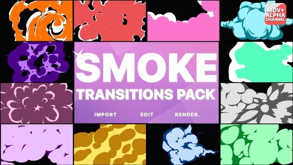 Smoke Transitions | Motion Graphics Pack alt
