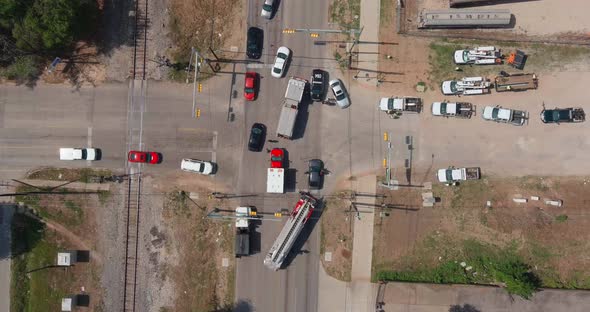Birds eye view of a car accident that involved a pedestrian.