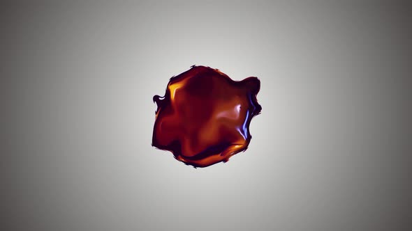 New Abstract 3d shiny Liquid animated On White Background