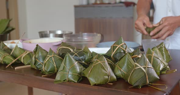 Homemade rice dumpling for Chinese dragon boat festival