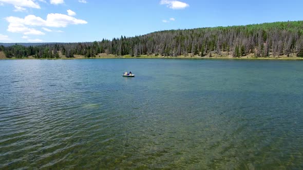 Drone footage of Lyman Lake in Utah