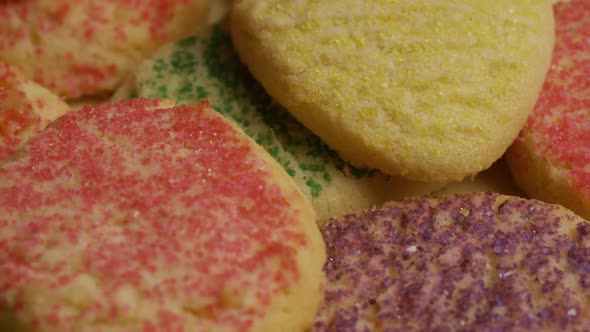 Cinematic, Rotating Shot of Cookies on a Plate