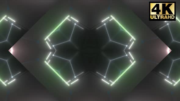 5 Geometric Neon Shape Pack 4k