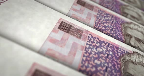 Croatia Kuna money banknote surface loop