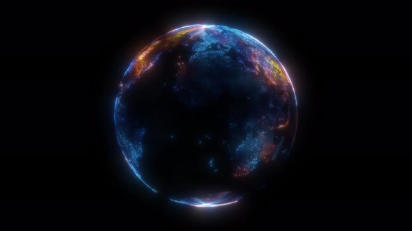 Abstract Digital Globe Futuristic Technology alt