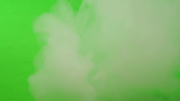 Smoke on Green Chroma Key Background alt