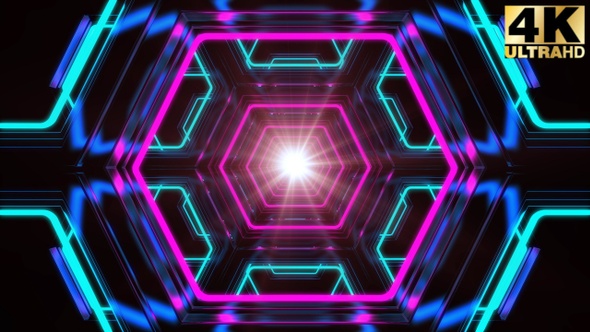 7 Vj Hexagonal Tunnel Loop Pack 4k