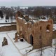 Ruins of Ancient Livonian Order's Stone Medieval Castle Latvia Aerial Drone Top Shot  - VideoHive Item for Sale