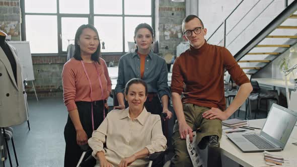 Portrait of Team of Diverse Fashion Designers