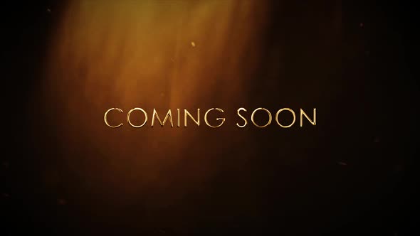 Golden Cinematic Coming Soon Title Animation