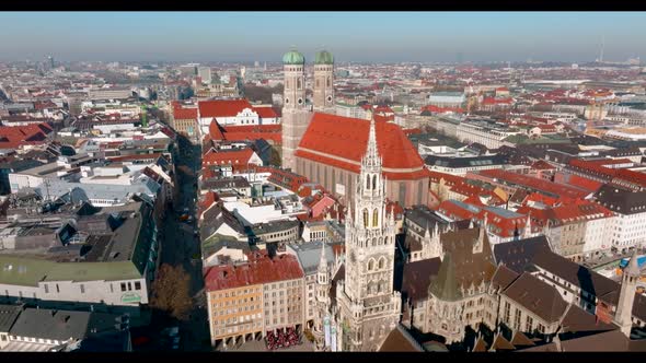 Beautiful Munich Panoramic Architecture in Bavaria Germany