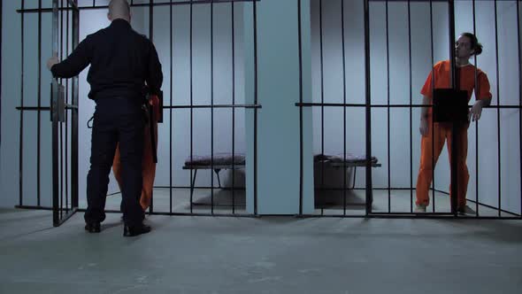 The Jailer Locks the Criminal in the Cell