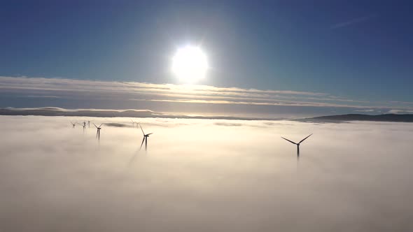 Above the Clouds at Bonny Glen in County Donegal with Fog  Ireland