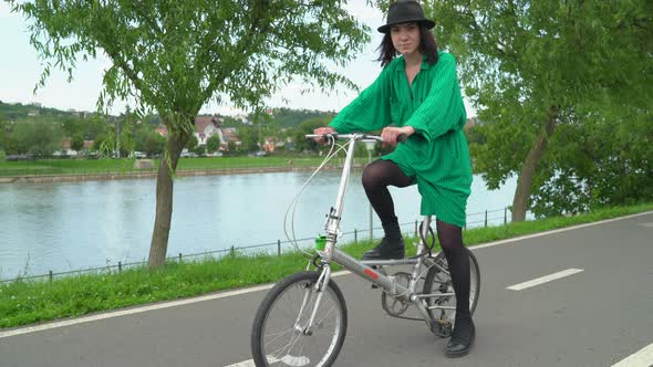 Girl with her bike