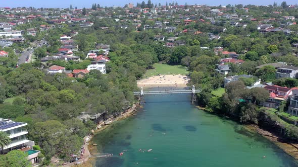 Parsley Bay Beach and Bridge a Secluded Beach in the Affluent Sydney Suburbs