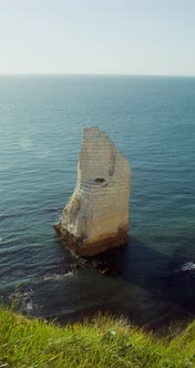 Sheer Limestone Cliffs on the Coast of the English Channel