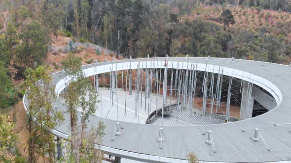 Open air amphitheater Quinta Vergara Park (Vina del Mar, Chile) aerial view