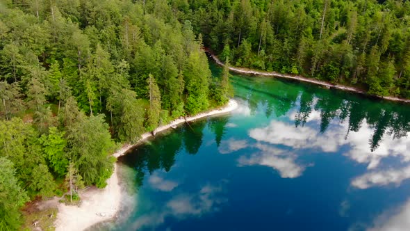 Beautiful Summer Landscape on an Lake in the Mountains