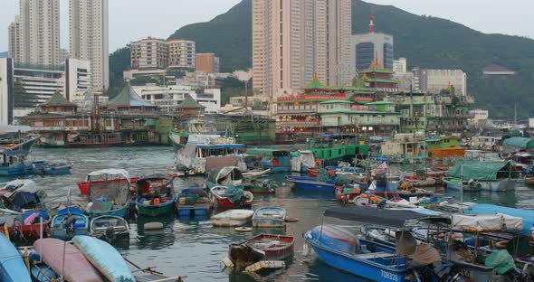 Aberdeen, Hong Kong harbor port in aberdeen