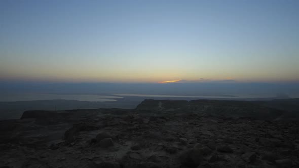 Sunrise time-lapse at Masada