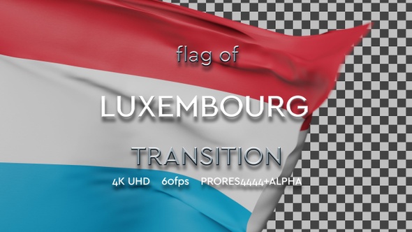 Flag of Luxembourg transition | UHD | 60fps