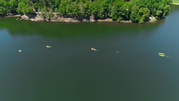 Kayaking on River