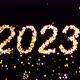 Text 2023 appearing from golden confetti explosion - VideoHive Item for Sale
