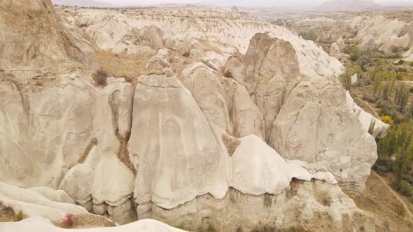 Cappadocia Landscape Aerial View. Turkey. Goreme National Park