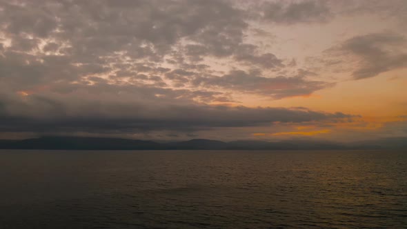 Cloudy Sky Over the Sea During Sunset.