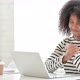 Tired African Woman with Laptop Having Wrist Pain - VideoHive Item for Sale
