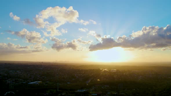 Drone Sunset Clouds