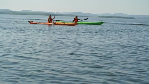 Enjoying Kayaking Adventure