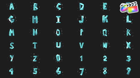 Christmas Ice Font Alphabet | FCPX alt