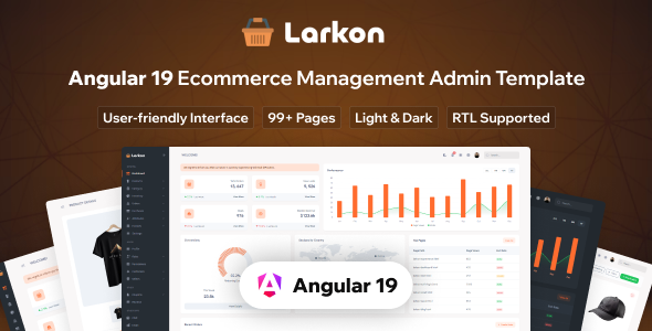 Larkon - Angular 19 Ecommerce Management Admin & Dashboard Template