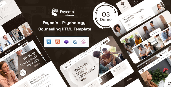 Psycoin – Psychology and Counseling HTML5 Template – 0 Sold!