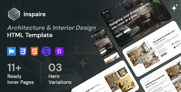 Inspaire – Architecture and Interior Design HTML Template – 0 Sold!