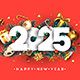 Modern Greeting Happy New Year 2025 - GraphicRiver Item for Sale