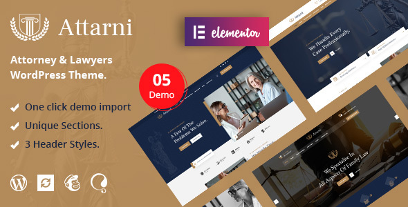 Attarni – Attorney & Lawyers WordPress Theme