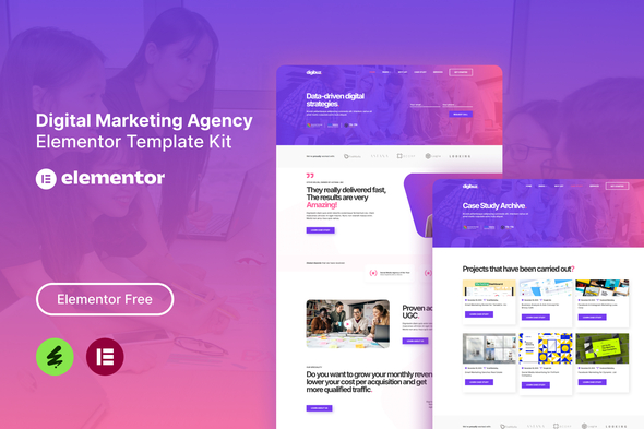 Digibuz - Digital Marketing Agency Elementor Template Kit