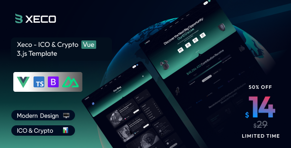 Xeco - ICO & Crypto Vue Js.3 Template