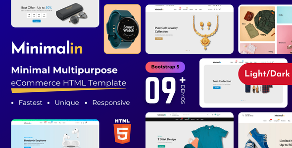 Minimalin - Minimal Fashion Multipurpose eCommerce Bootstrap Template