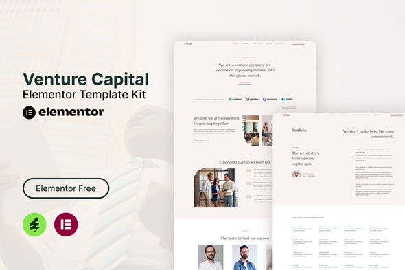 RiXus - Venture Capital Elementor Template Kit