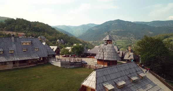 Drvengrad Serbia Aerial