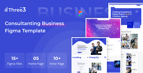 The3 – Business Consulting Figma Template – 0 Sold!